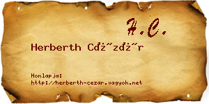 Herberth Cézár névjegykártya